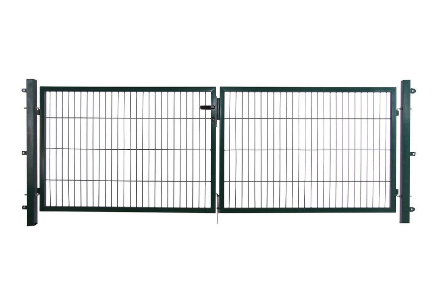 Poort compleet dubbel groen 160x300 Foto van Poort compleet dubbel groen 160x300