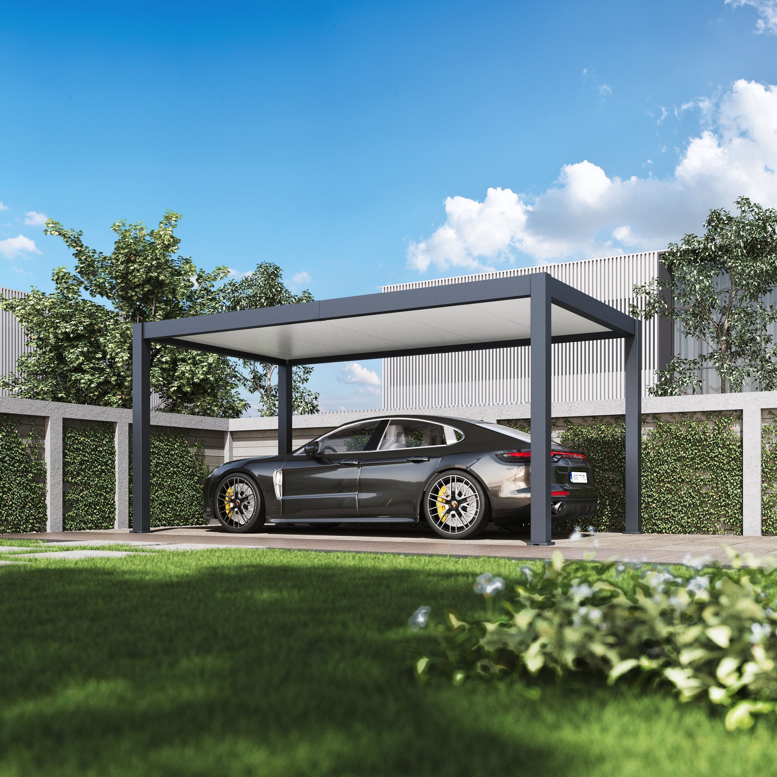 Foto der Porchenzo Prestige aluminium Carport