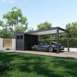 Foto von Porchenzo carport Prestige mit Schuppen 7.2x3 - Anthrazit