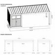 Foto von Porchenzo carport Prestige mit Schuppen 7.2x3 - Anthrazit