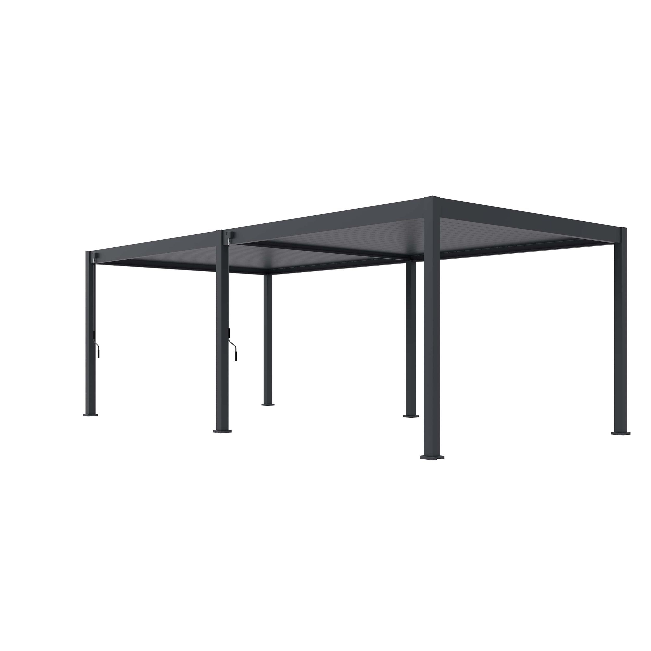 Foto van Porchenzo Paros Max aluminium overkapping 5.3x3.6 - antraciet