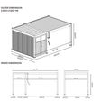 Foto van Porchenzo Paros Max met berging 6x3.6 - antraciet