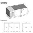 Foto van Porchenzo Paros Max met berging 7.3x3.6 - antraciet