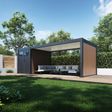 Foto van Porchenzo tuinhuis met overkapping Prestige 7.2x3 - teak