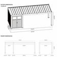 Foto van Porchenzo tuinhuis met overkapping Prestige 7.2x3 - teak