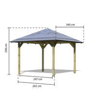 Foto der Karibu 28743 Gartenlaube Sevilla - Hochdruck Imprägniert