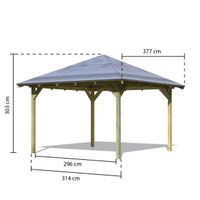 Foto der Karibu 61553 Gartenlaube Granada - Hochdruck Imprägniert