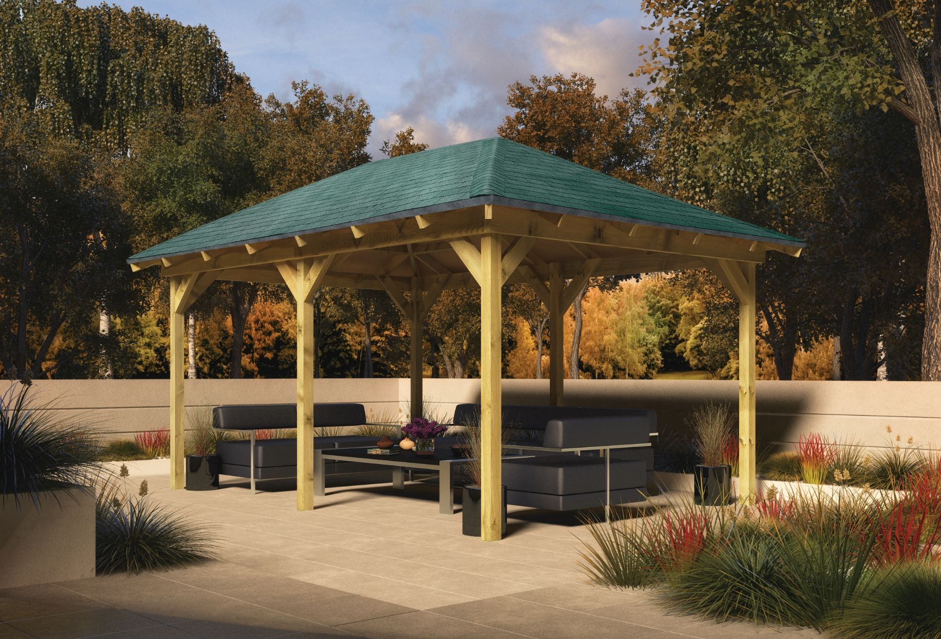 Foto van Karibu 68230 Prieel Perida - Hogedruk geïmpregneerd