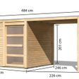 Foto van Karibu Qubic 1 tuinhuis met overkapping 240 cm (79847)