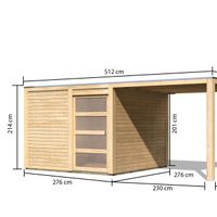 Foto van Karibu 88528 tuinhuis met overkapping Qubic 2