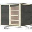 Foto von Karibu Qubic 1 Gartenhaus - Terragrau (79846)