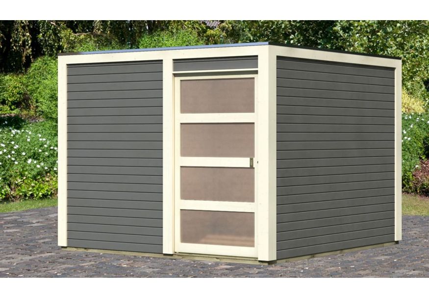 Karibu Qubic 2 Gartenhaus - Terragrau (89394) Foto von Karibu Qubic 2 Gartenhaus - Terragrau (89394)