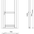 Foto van Azalp Royal Class Enkele Deur Half Glas (90x195 cm)