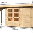 Foto van Karibu Retola 2 tuinhuis met overkapping 240 cm (82950)
