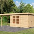 Foto van Karibu Retola 3 tuinhuis met overkapping 240 cm (82956)