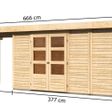 Foto van Karibu Retola 5 tuinhuis met overkapping 280 cm (82966)
