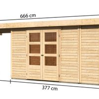 Foto van Karibu 82966 Retola 5 tuinhuis met zijluifel 280