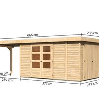 Foto van Karibu 82969 Retola 6 tuinhuis met zijluifel 280