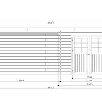 Foto der Massiv S8369-1 Rohan Blockhaus mit Veranda - hochdruckimprägniert