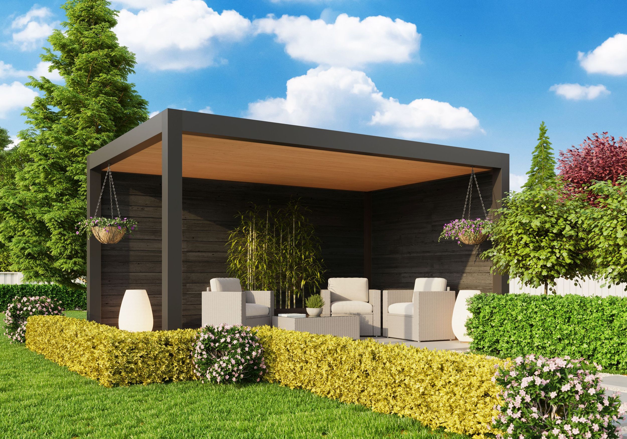 Foto van UltaLux Rome Aluminium Overkapping Nero