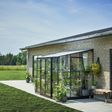 Foto van Royal Well Muurkas Qube Lean-to 68 zwart + 6 mm polycarbonaat