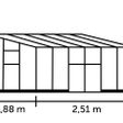 Foto van Royal Well Muurkas Qube Lean-to 612 zwart + 6 mm polycarbonaat