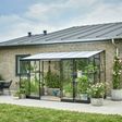 Foto van Royal Well Muurkas Qube Lean-to 612 zwart + 6 mm polycarbonaat