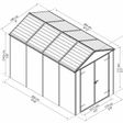 Foto van Palram – Canopia Rubicon Shed 6X10 Donkergrijs