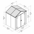 Foto van Palram – Canopia Rubicon Shed 6X5 Donkergrijs