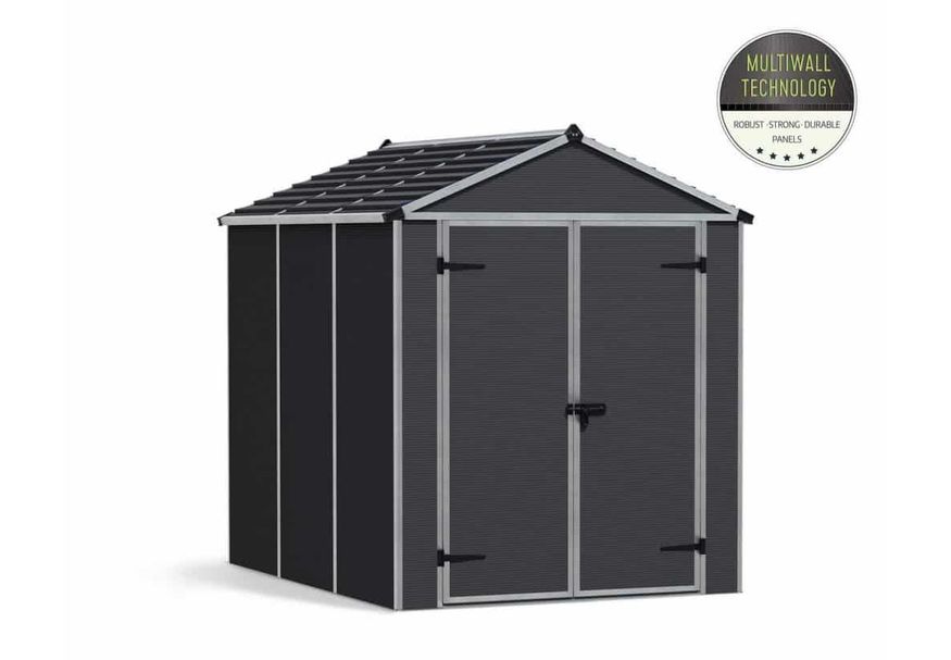 Palram – Canopia Rubicon Shed 6X8 Dunkelgrau Foto von Palram – Canopia Rubicon Shed 6X8 Dunkelgrau