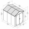 Foto van Palram – Canopia Rubicon Shed 6X8 Donkergrijs