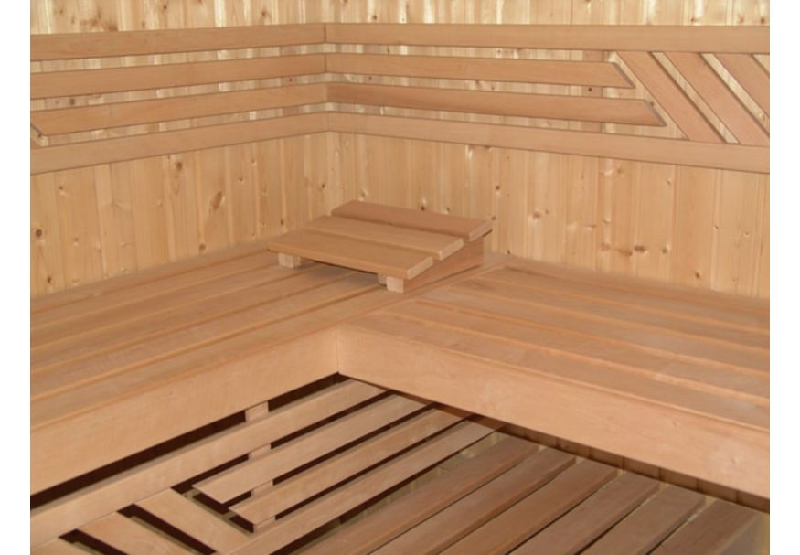 Azalp Saunabank recht, Elzen breedte 50 cm Foto van Azalp Saunabank recht, Elzen breedte 50 cm