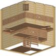 Foto van Azalp Massieve sauna Genio 180x200 cm