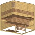 Foto van Azalp Massieve sauna Genio 210x166 cm