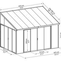 Foto van Palram - Canopia Sanremo Aluminium Tuinkamer