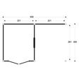 Foto von WoodAcademy Gartenhaus mit Überdachung Sapphire Excellent nero 500x300 cm