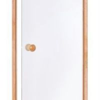 Foto van Hot Orange Saunadeur Scan - helder blank glas