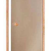 Foto van Hot Orange Saunadeur Scan - helder brons glas