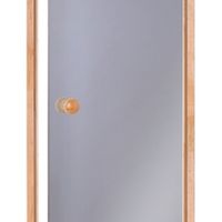 Foto van Hot Orange Saunadeur Scan - mat grijs glas