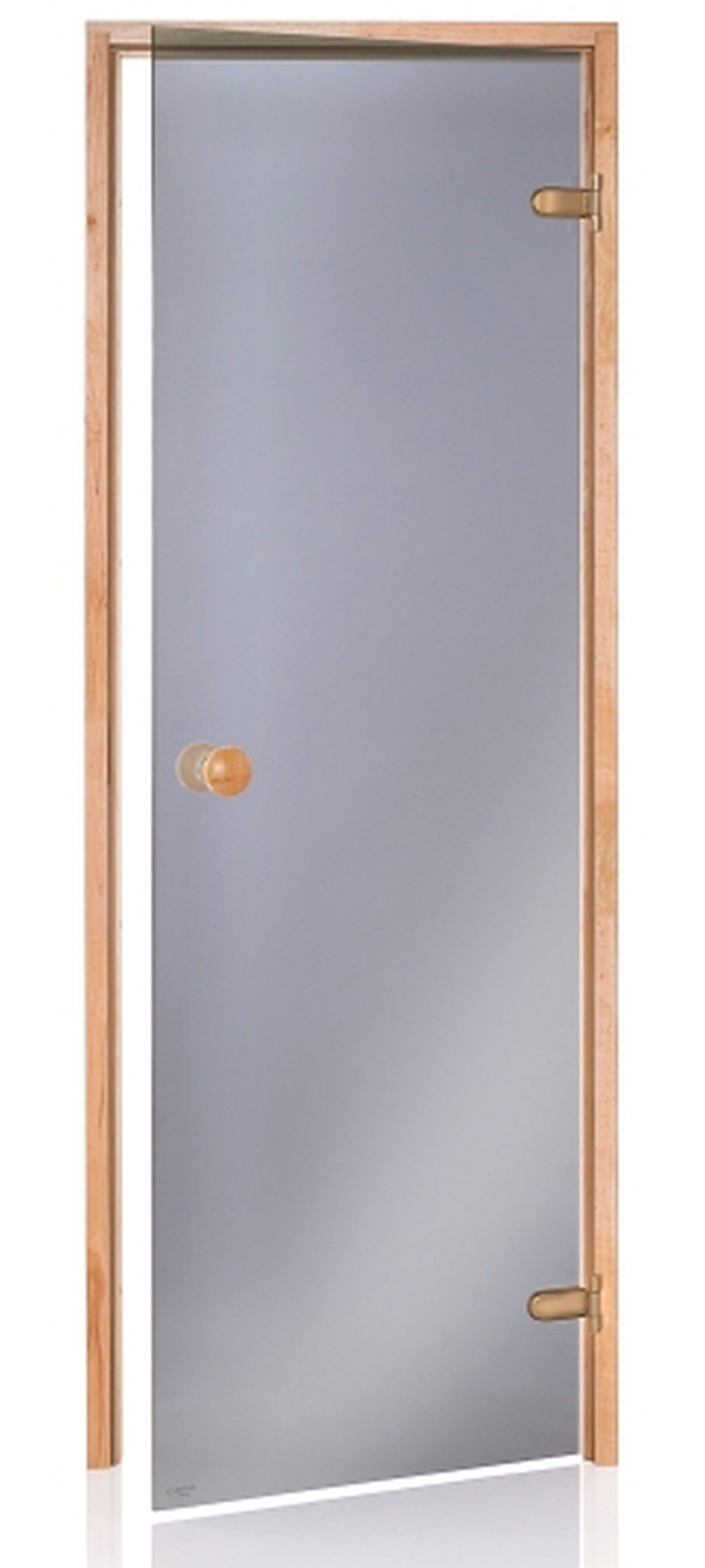 Foto van Hot Orange Saunadeur Scan - mat grijs glas