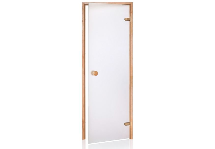 Hot Orange Saunadeur Scan 70x200 cm, melkglas 8 mm elzen Foto van Hot Orange Saunadeur Scan 70x200 cm, melkglas 8 mm elzen