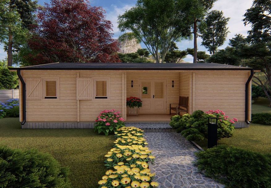 Grunland Chalet Scarlett 700 x 1020 cm Foto van Grunland Chalet Scarlett 700 x 1020 cm