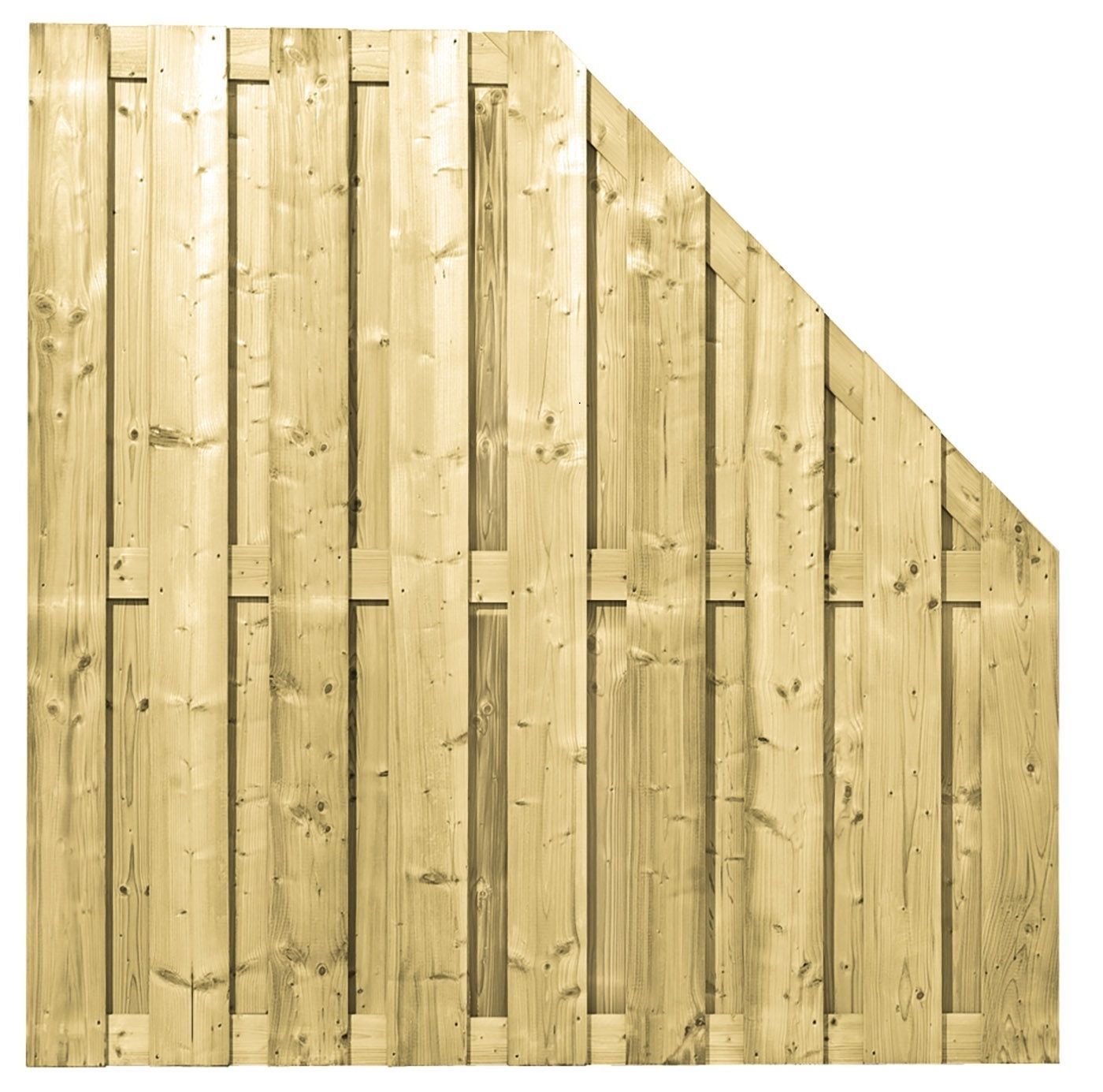 Foto van Azalp tuinscherm vurenhout hoek-links verticaal