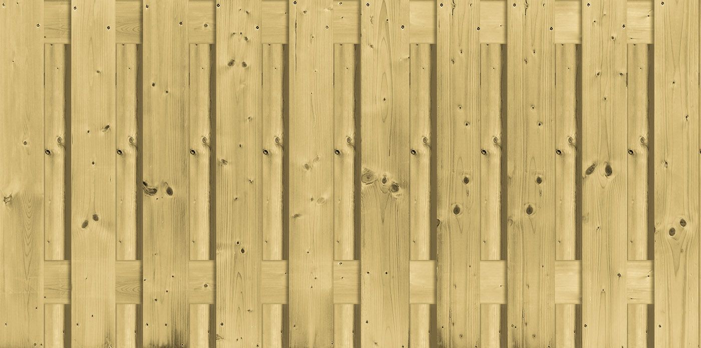 Foto van Azalp tuinscherm vurenhout voor beton