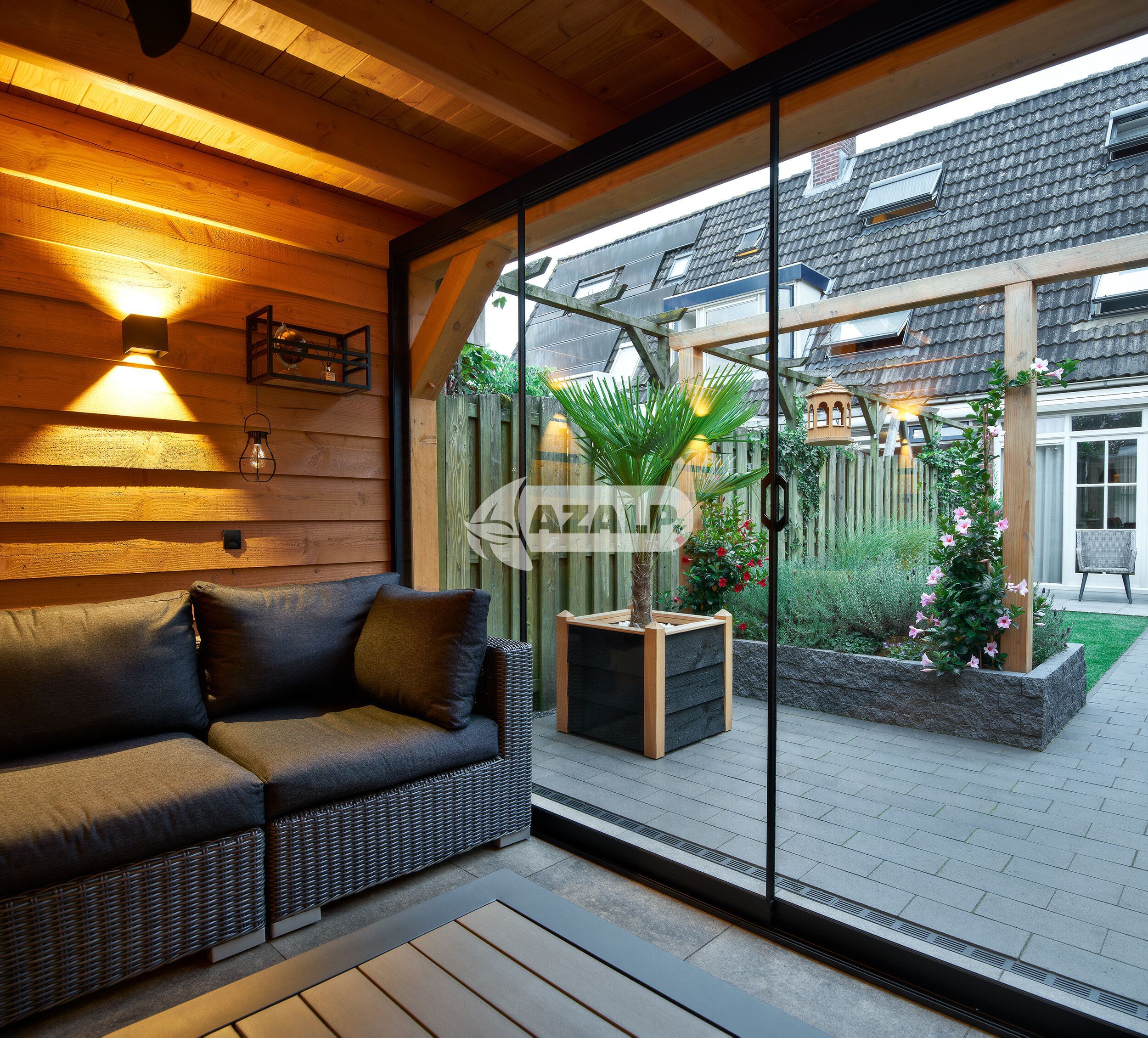 Foto van Sunrooms Glazen Schuifwand 194 cm