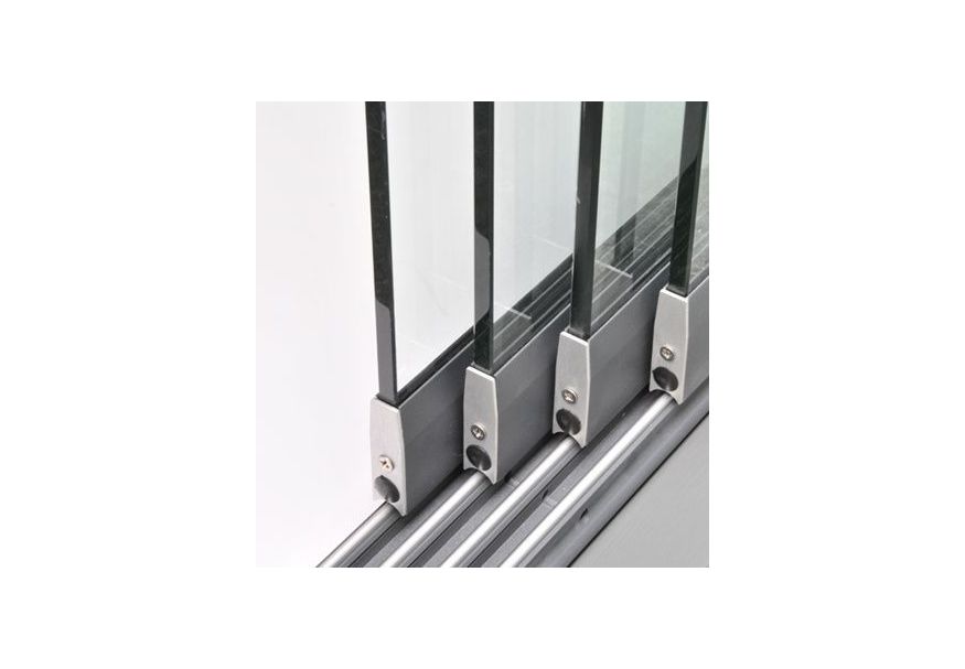 Foto van Sunrooms Eindkap set (4 stuks) RVS t.b.v. 2 deuren 120018