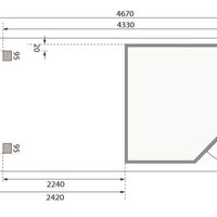 Foto van Karibu 77740 Schwandorf 3 tuinhuis met veranda