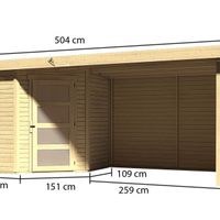 Foto van Karibu 77744 Schwandorf 3 tuinhuis met veranda