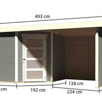 Foto der Karibu 77749 Schwandorf 5 Gartenhaus Mit Veranda - Gestrichen