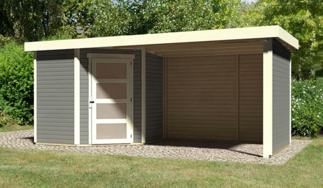 Foto van Karibu 77745 Schwandorf 3 tuinhuis met veranda - geverfd